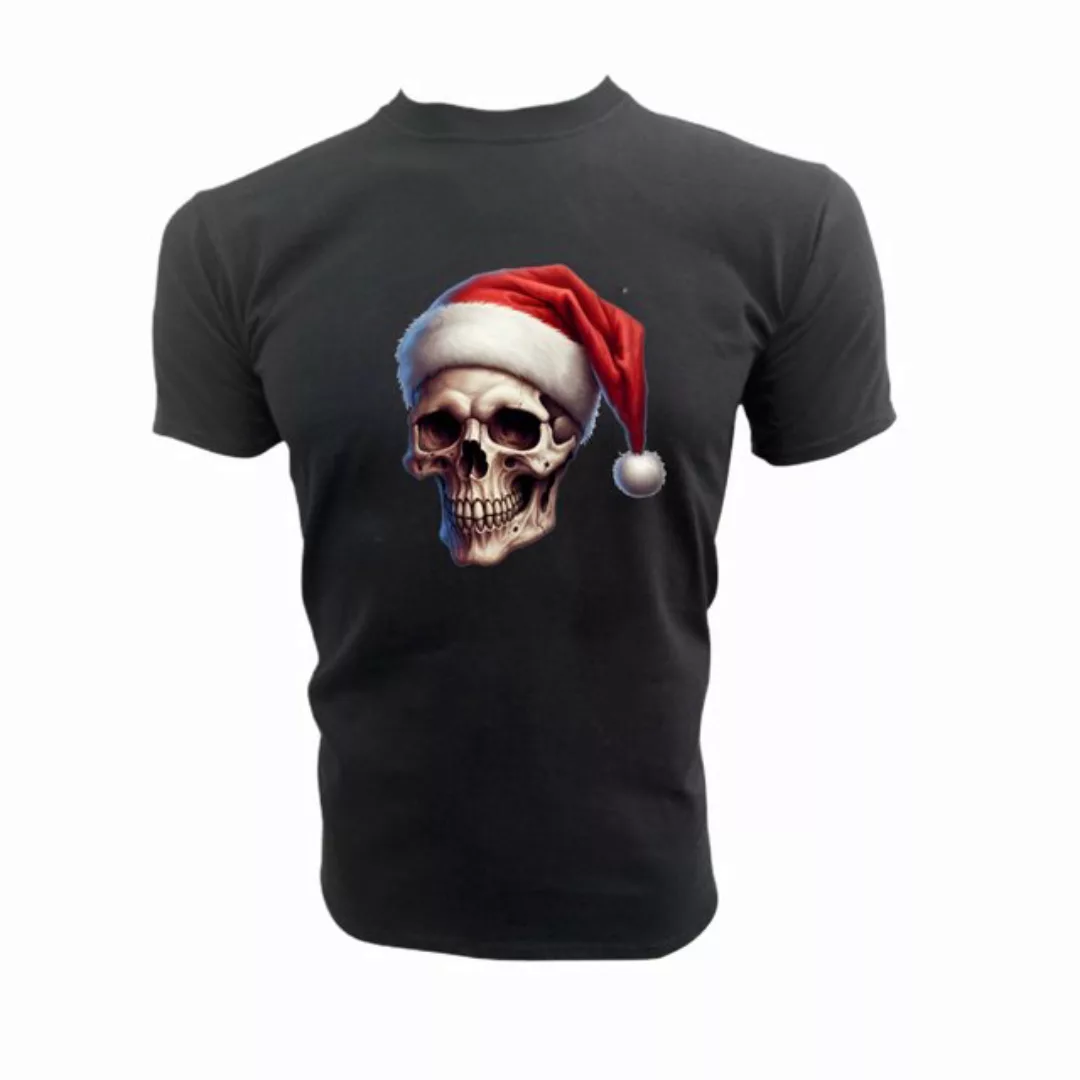 PAULGOS Print-Shirt Herren T-Shirt "Totenkopf Weihnachten günstig online kaufen