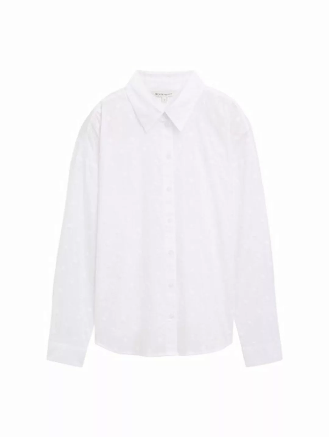 TOM TAILOR Denim Blusentop dot structure blouse, White günstig online kaufen