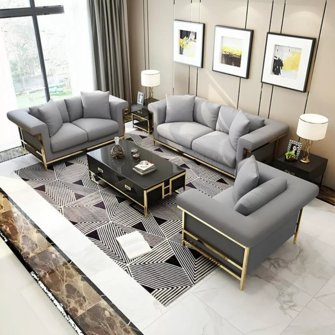 Xlmoebel Sofa Wohnzimmer-Sofa-Set mit Polsterung, bestehend aus einem 3-tei günstig online kaufen