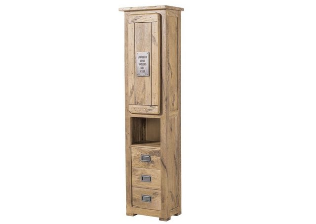 Massivmoebel24 Dreh-/Schwebetürenschrank (Hochschrank Mango 50x35x195 white günstig online kaufen