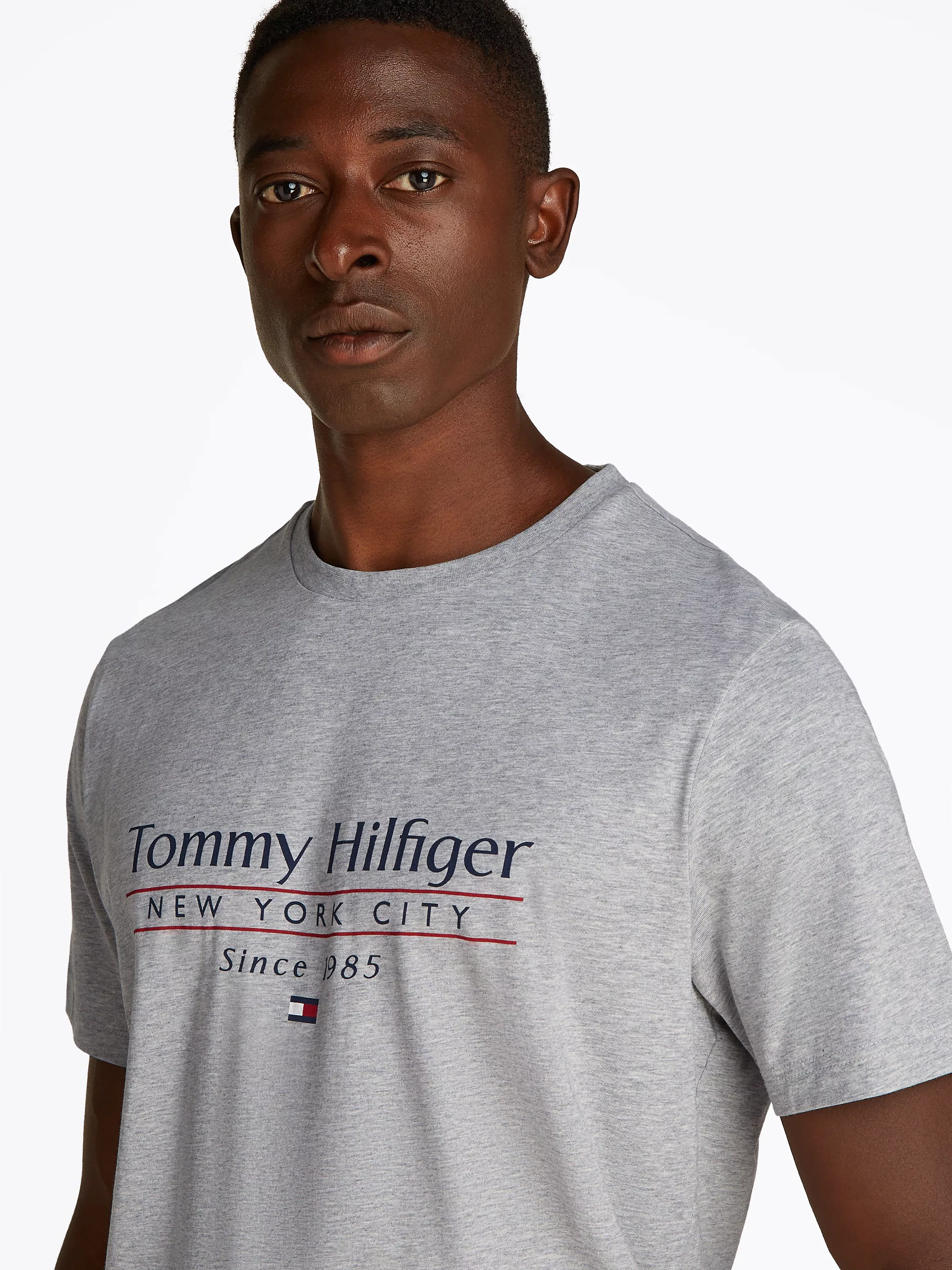 Tommy Hilfiger T-Shirt "HILFIGER CENTER STACK TEE", mit großem Schriftprint günstig online kaufen