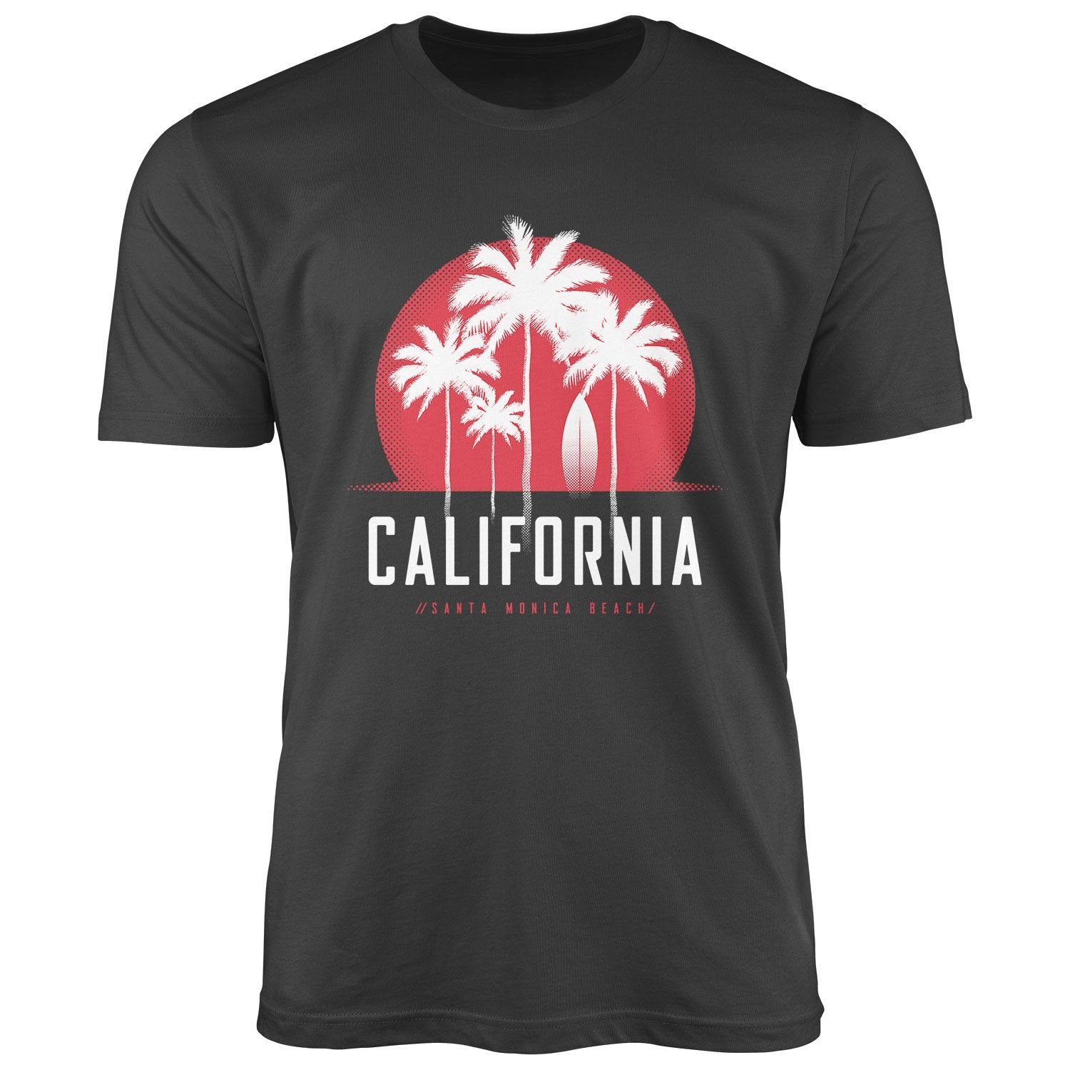 Neverless Print-Shirt Herren T-Shirt California Palmen günstig online kaufen
