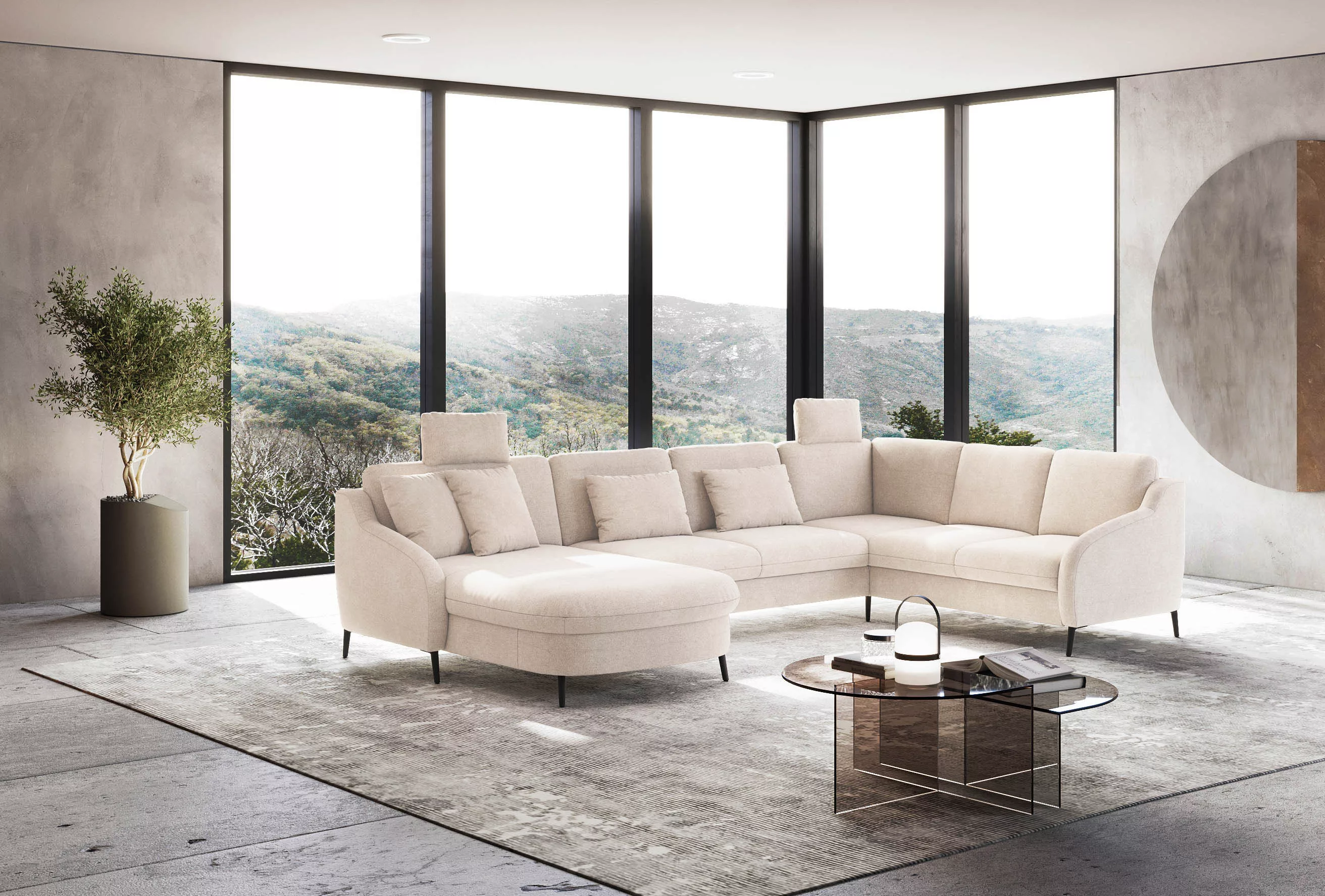 sit&more Wohnlandschaft "Soul U-Form", wahlweise mit Bettfunktion und Bettk günstig online kaufen