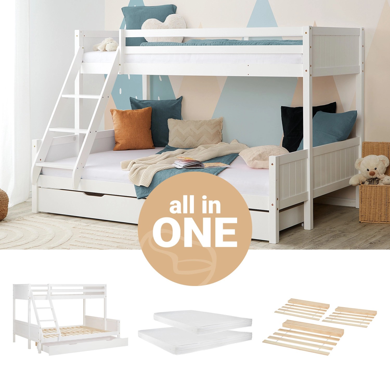 Homestyle4u Etagenbett 90x200 und 140x200 Kinderbett günstig online kaufen