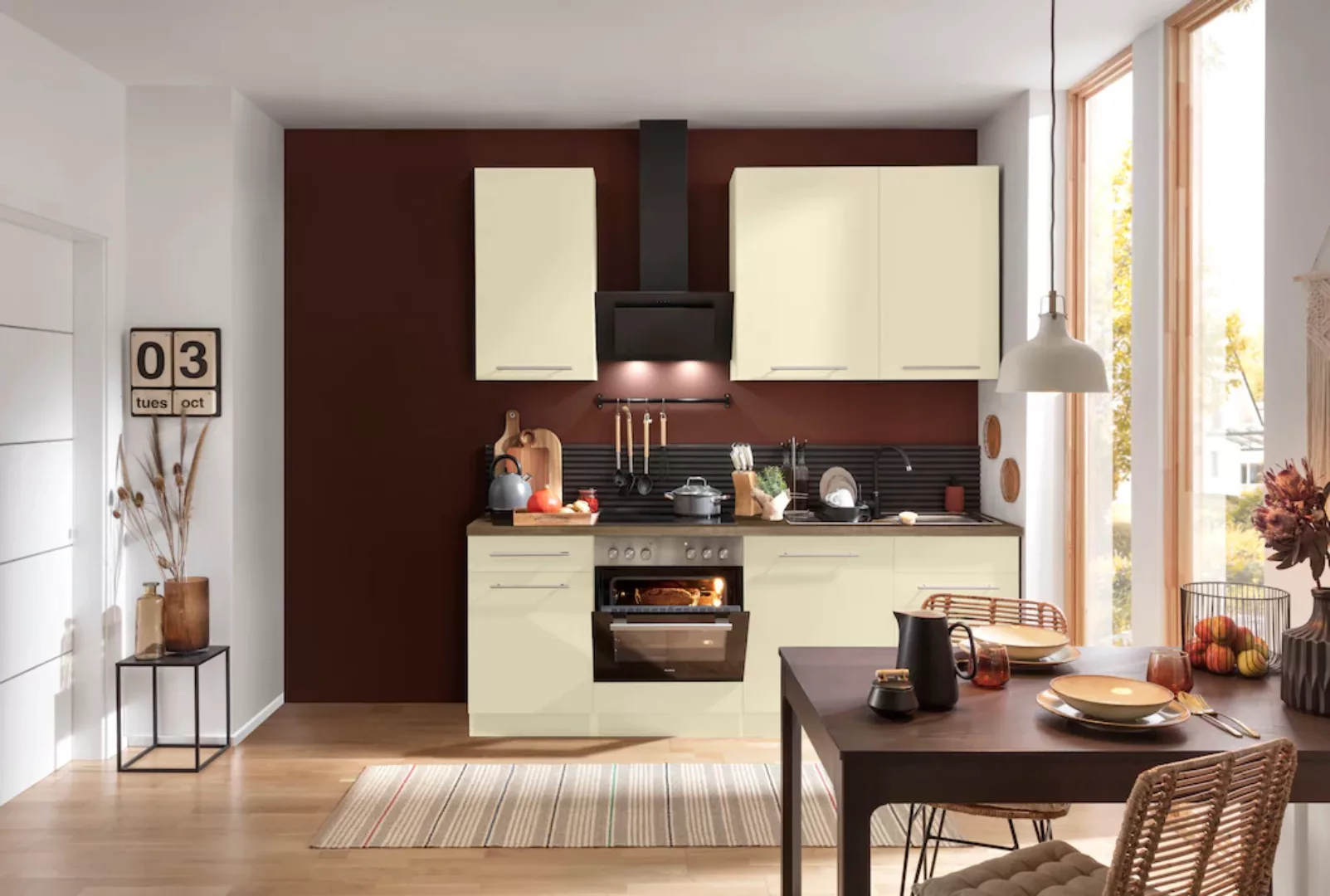 wiho Küchen Küchenzeile "Unna", ohne E-Geräte, Breite 220 cm günstig online kaufen