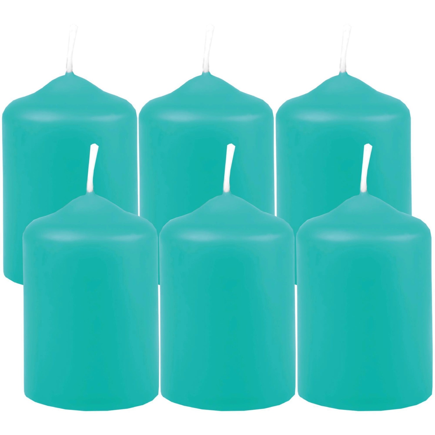 HS Candle Stumpenkerzen Ø4cm 6er Pack Türkis günstig online kaufen