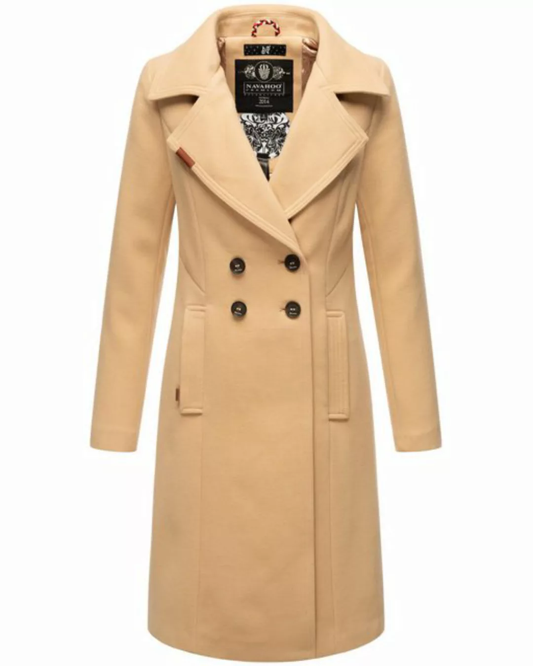 Navahoo Wintermantel "Wooly", edler Damen Trenchcoat in Wollmantel-Optik günstig online kaufen