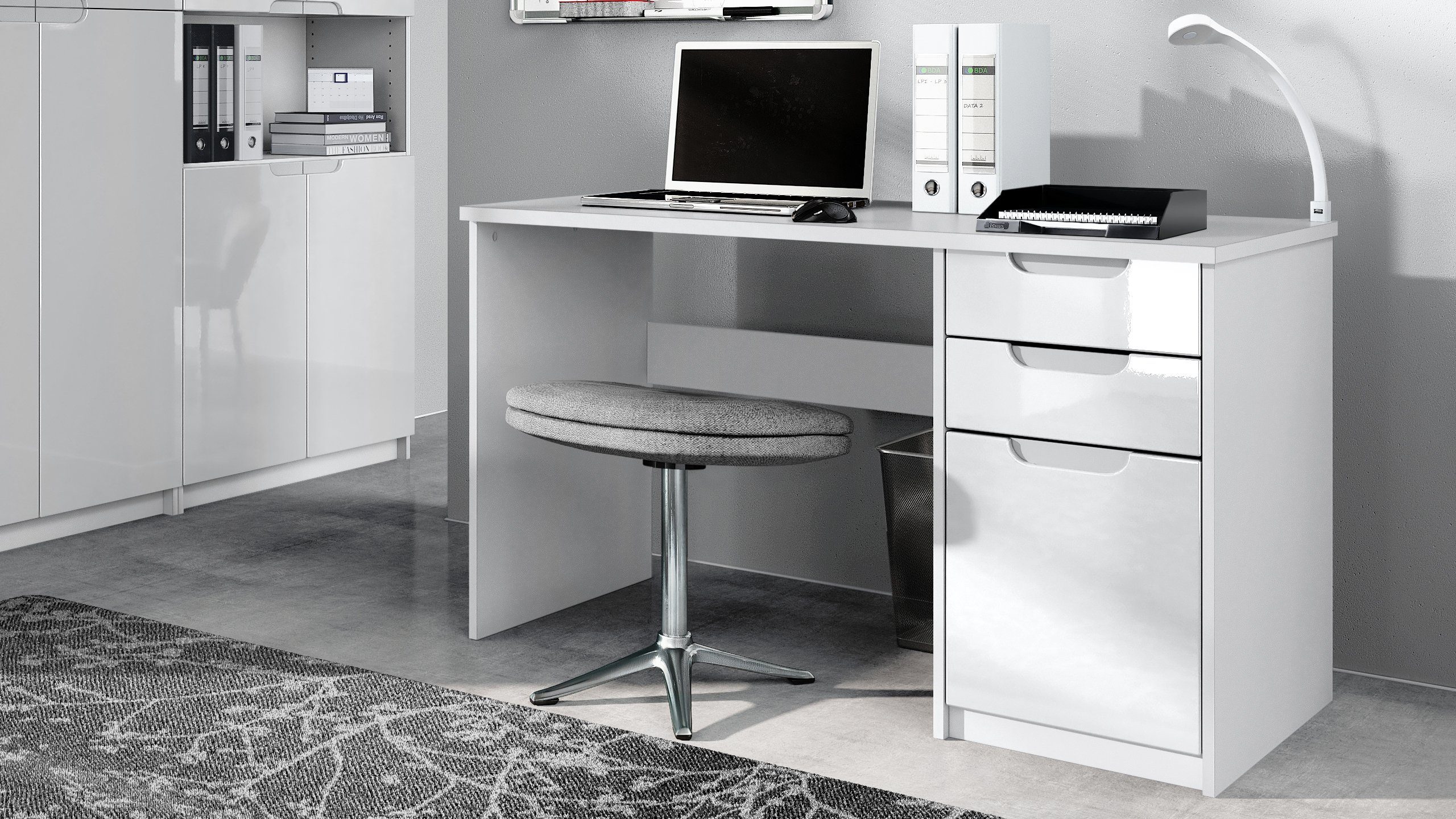 Vladon Schreibtisch Logan (Bürotisch, mit 2 günstig online kaufen