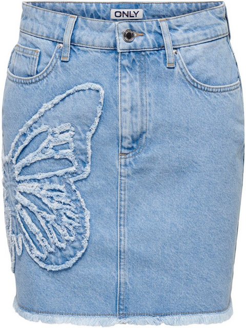 ONLY Jeansrock ONLBUTTERFLY HW DNM SKIRT REA599 mit Schmetterlings Detail günstig online kaufen