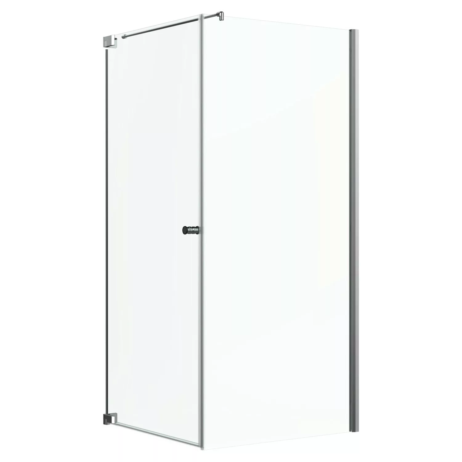 Eckdusche Brava Frame Drehtür und Wand Chrom 90 cm x 100 cm x 200 cm DIN L günstig online kaufen