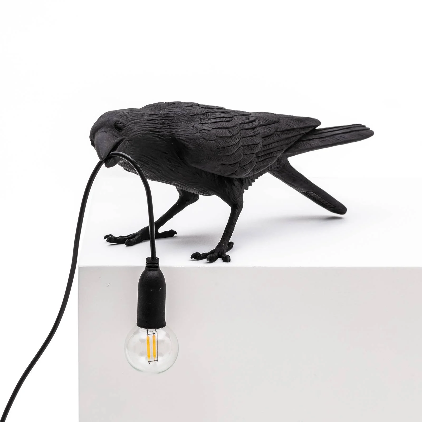 SELETTI Bird Lamp LED-Dekolampe, spielend schwarz günstig online kaufen