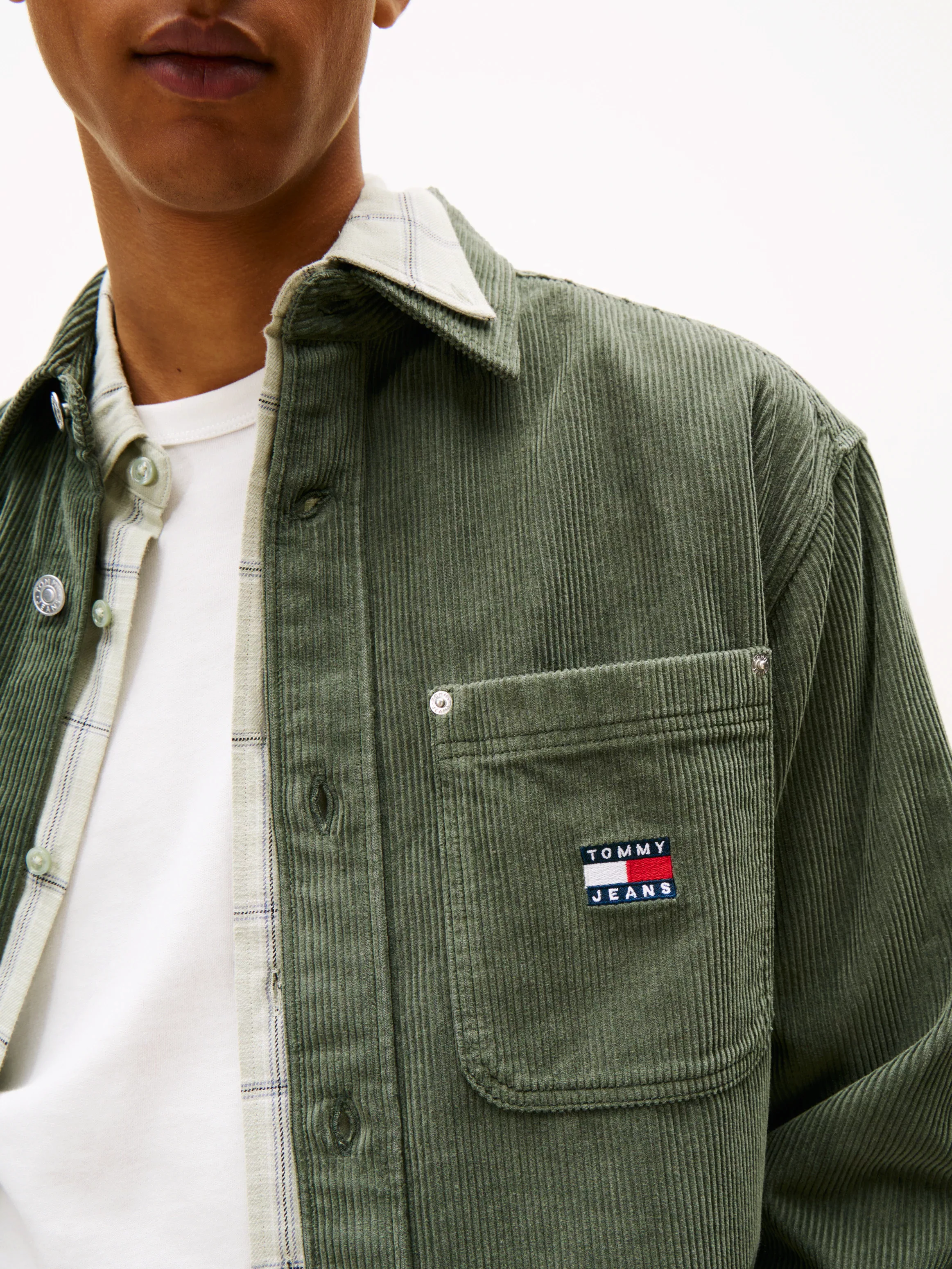 Tommy Jeans Langarmhemd "WASHED CORD SHIRT", Relaxed fit mit Rundhalsaussch günstig online kaufen