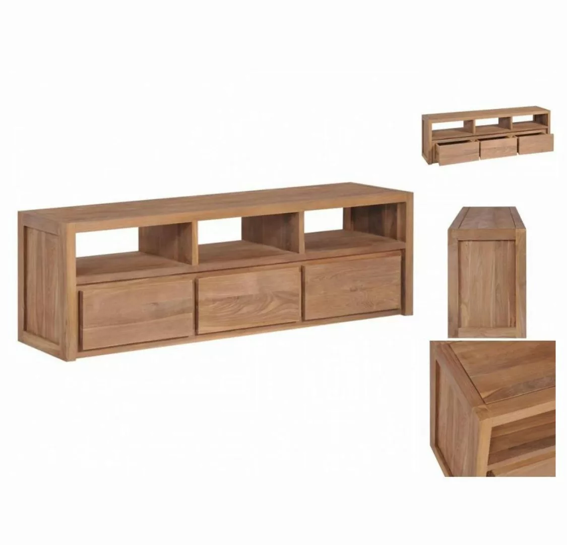 vidaXL TV-Schrank TV-Schrank Massivholz Teak mit natürlichem Finish 1203040 günstig online kaufen