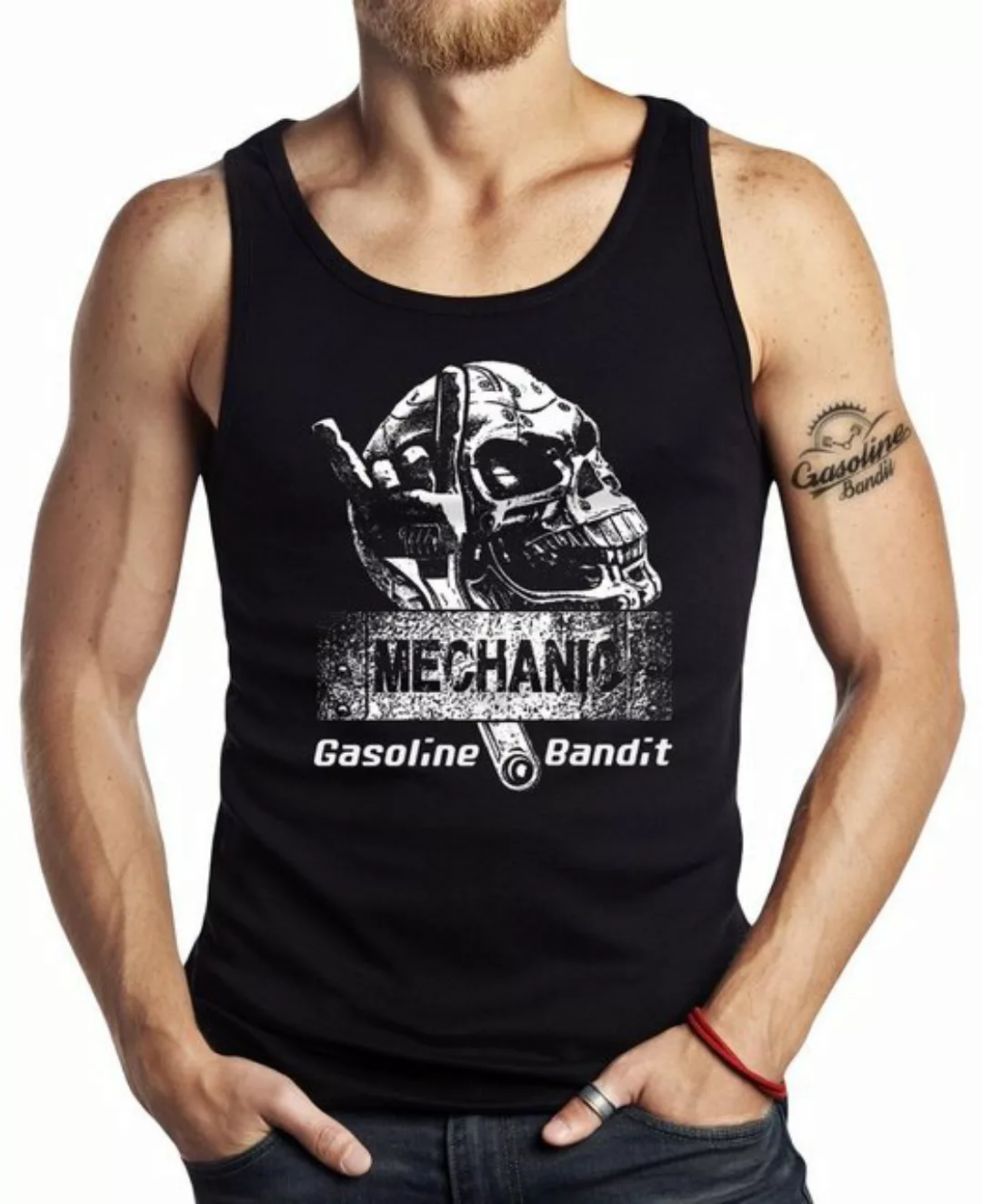 GASOLINE BANDIT® Tanktop für Hot Rod Biker, Racer, Motorrad Fans: Gasoline günstig online kaufen