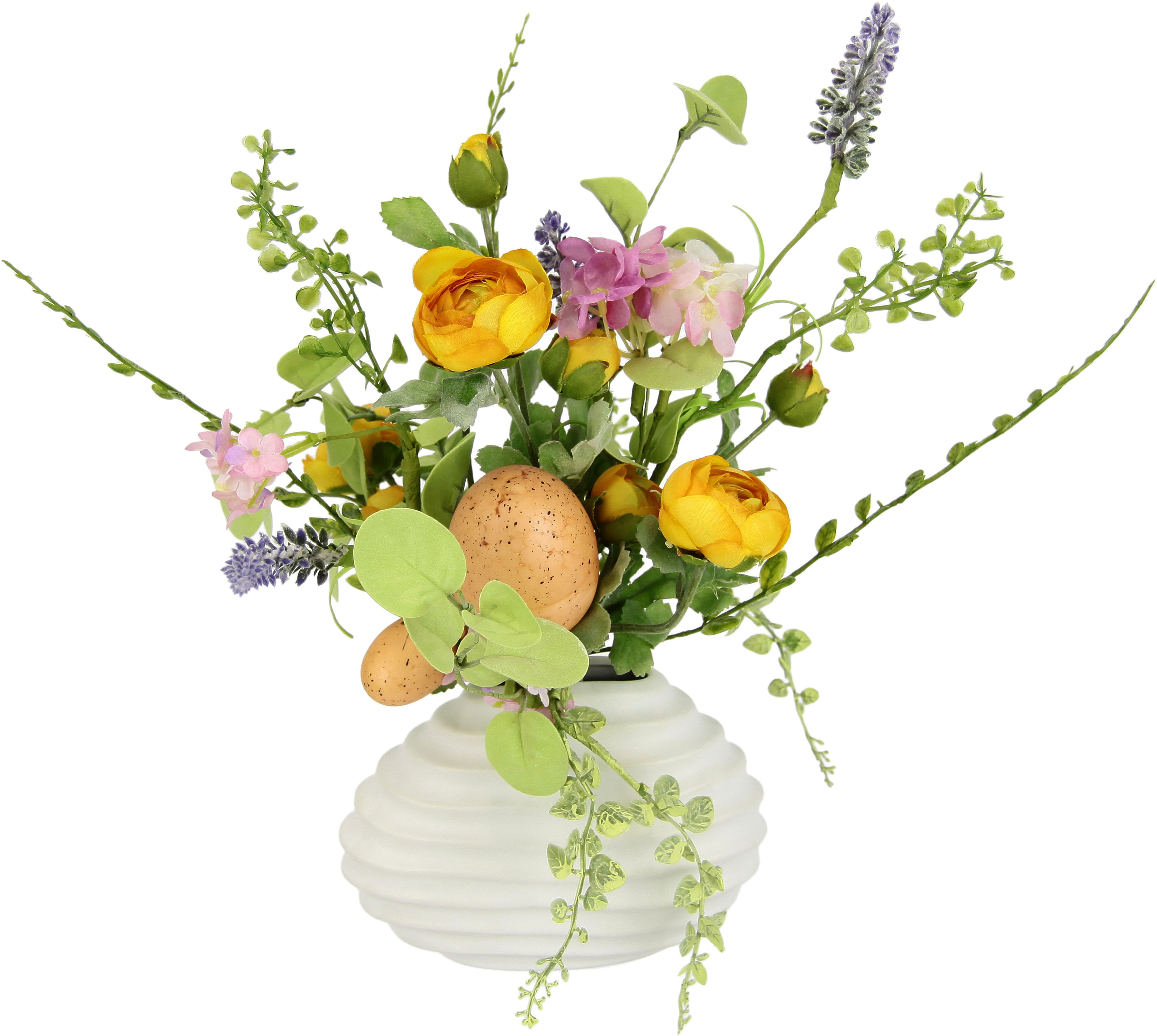 I.GE.A. Kunstblume "Frühlingsstrauß", In Vase aus Keramik Blumenstrauß Lave günstig online kaufen