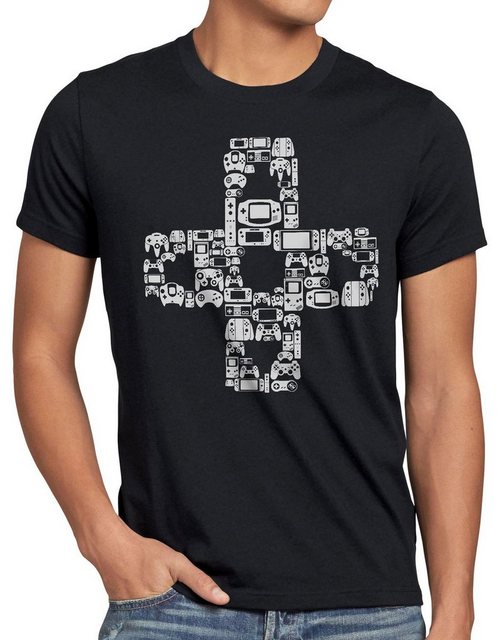 style3 T-Shirt Play Steuerkreuz Gamer Game Kontroller mario zelda Konsole B günstig online kaufen