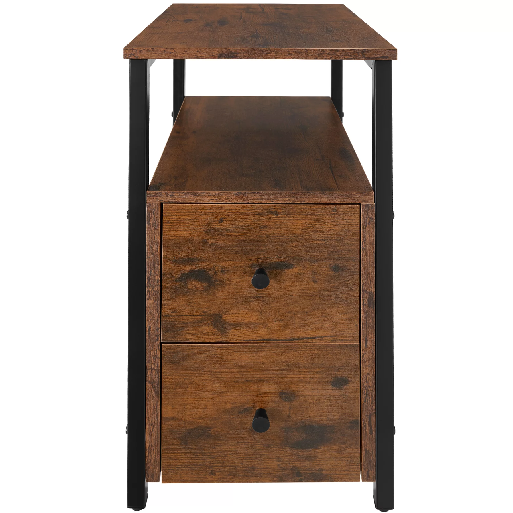 Nachttisch Tullamore 49,5x30x61,5cm - Industrial Holz dunkel, rustikal günstig online kaufen