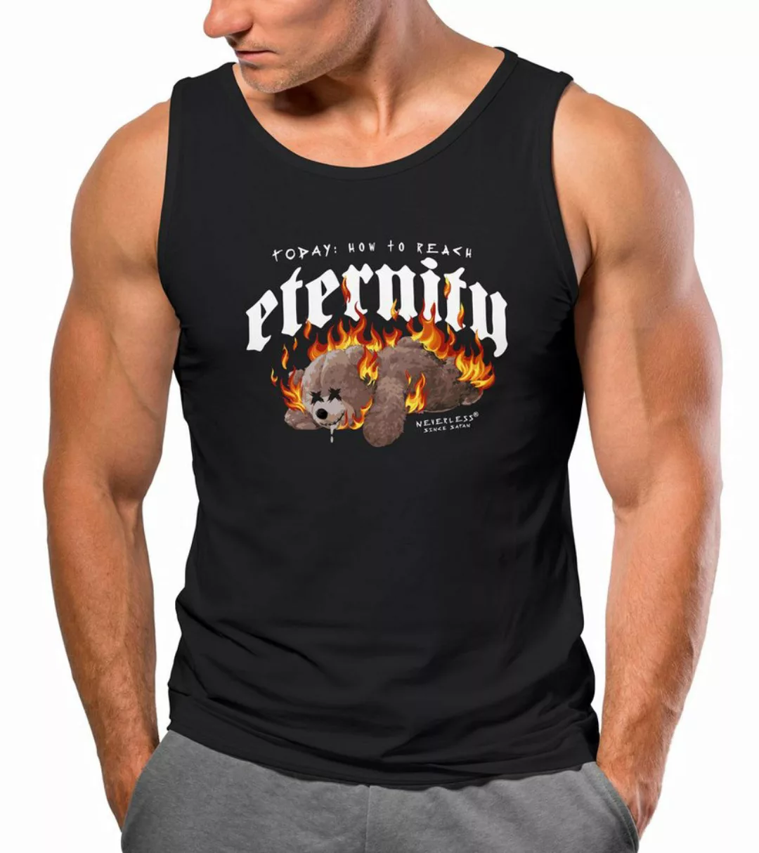 Neverless Tanktop Herren Tank-Top Print Aufdruck Eternity Bär Teddy Sarkasm günstig online kaufen