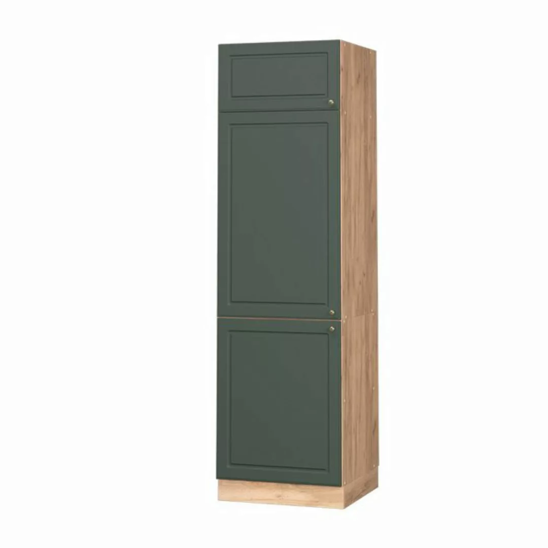 Vicco Kühlumbauschrank Küchenhochschrank Fame-Line 60 cm Goldkraft Grün-Gol günstig online kaufen