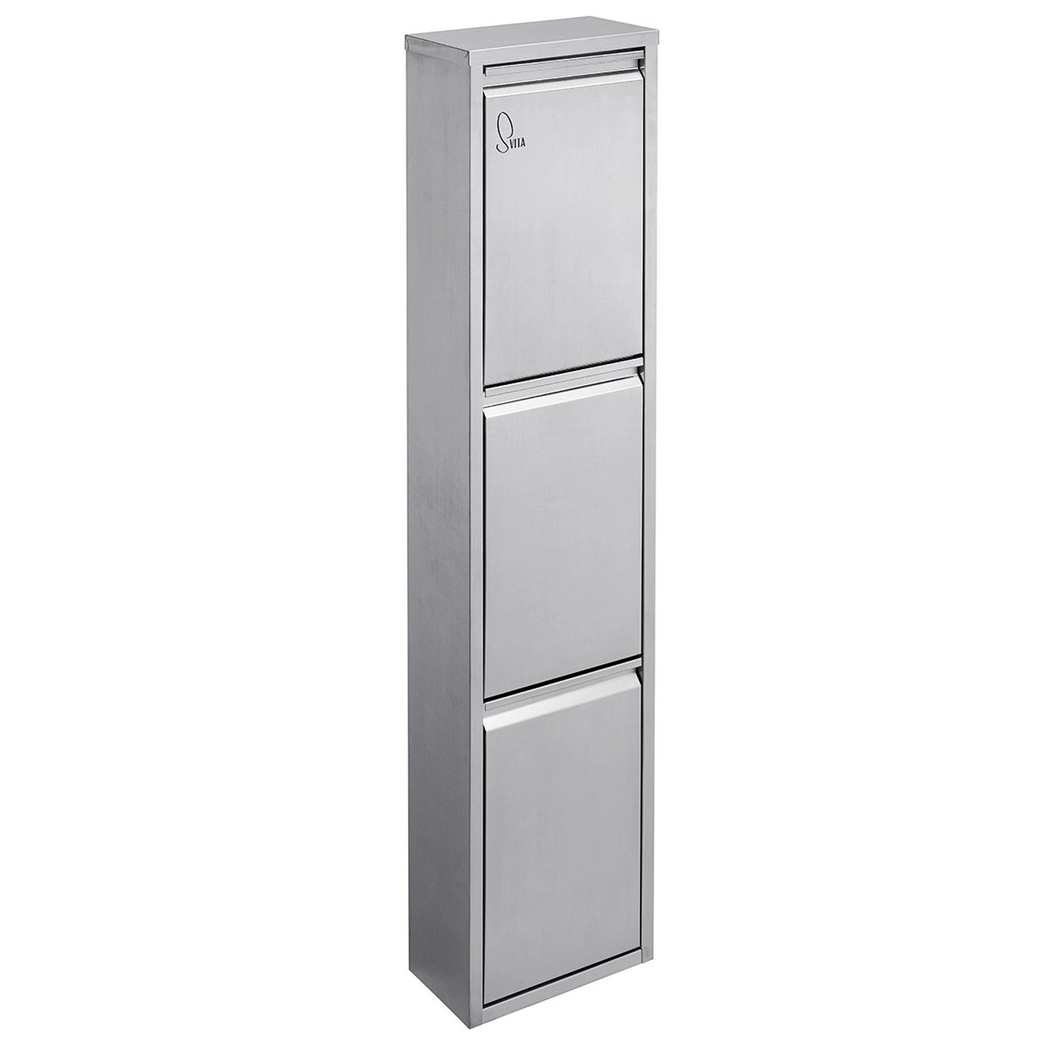 Svita V3X15 Mülleimer Wandbefestigung Mülltrennsystem 3 Fächer 3x15L 45 Lit günstig online kaufen