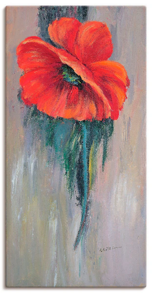 Artland Leinwandbild »Roter Mohn III«, Blumen, (1 St.), auf Keilrahmen gesp günstig online kaufen