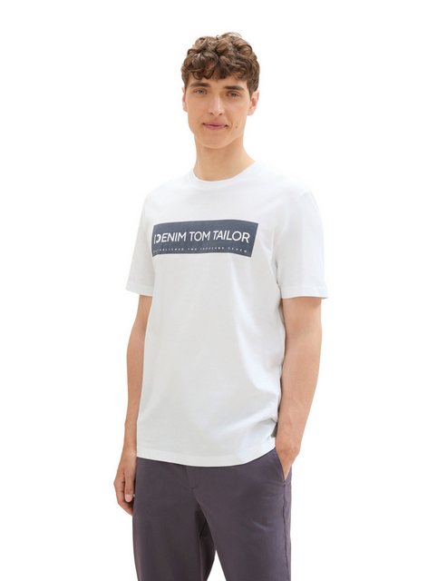 TOM TAILOR Denim T-Shirt mit Logo Print günstig online kaufen