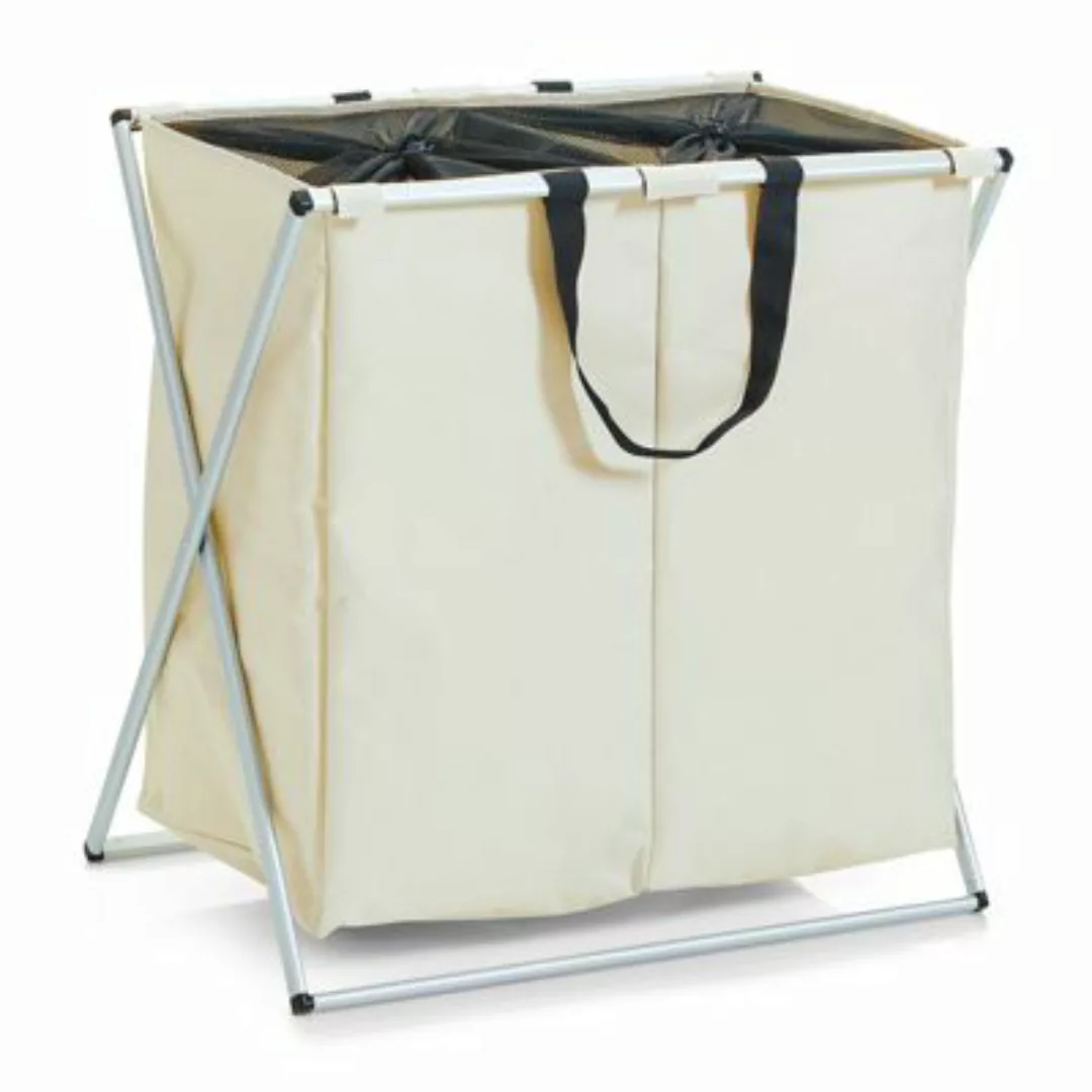 HTI-Living Wäschesammler mit 2 Fächern 59 x 38 x 57 cm beige günstig online kaufen