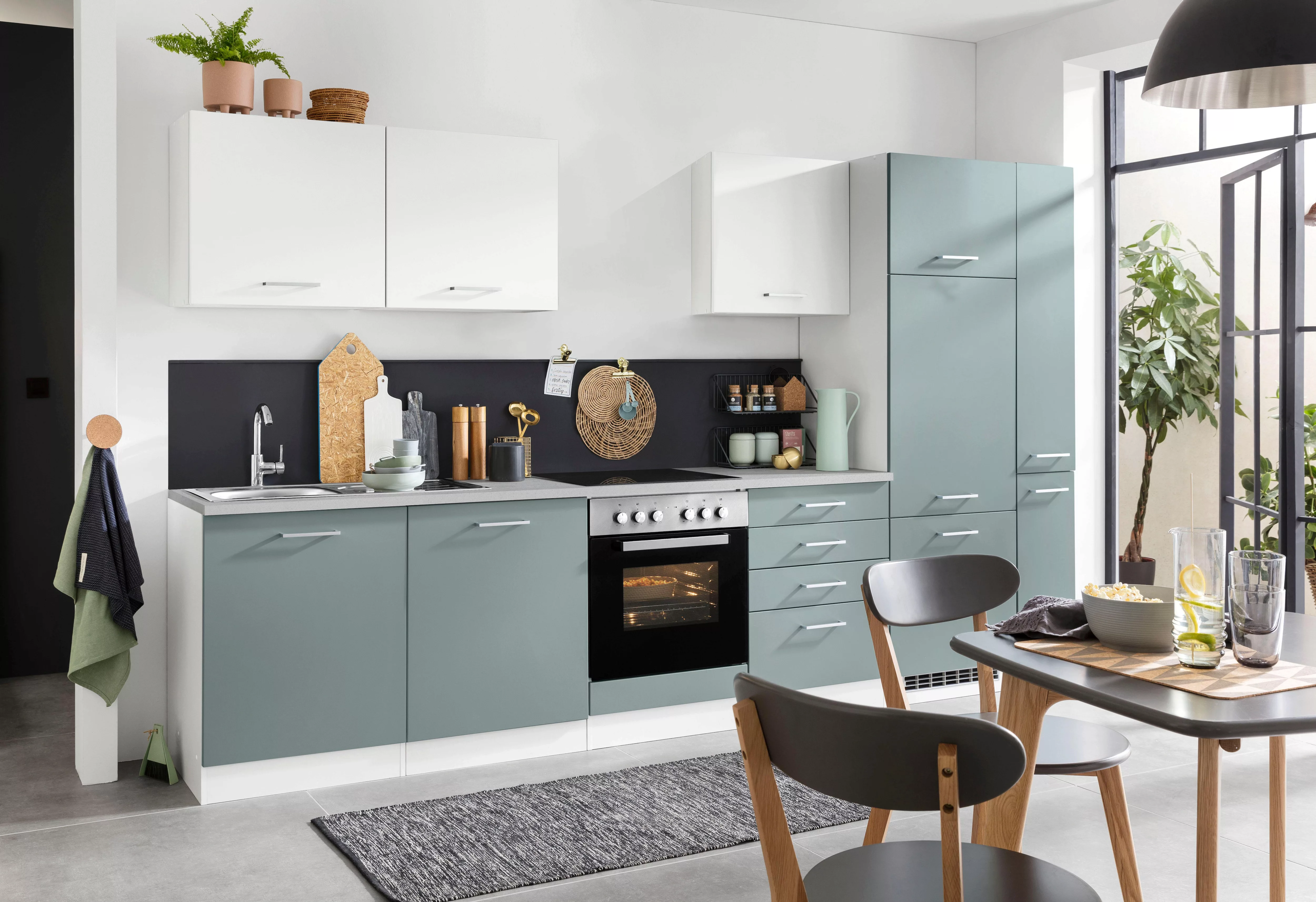 HELD MÖBEL Küchenzeile "Visby", ohne E-Geräte, Breite 330 cm für Kühlschran günstig online kaufen