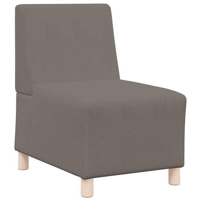 vidaXL Sofa Sessel Hellgrau 55 cm Cordstoff günstig online kaufen