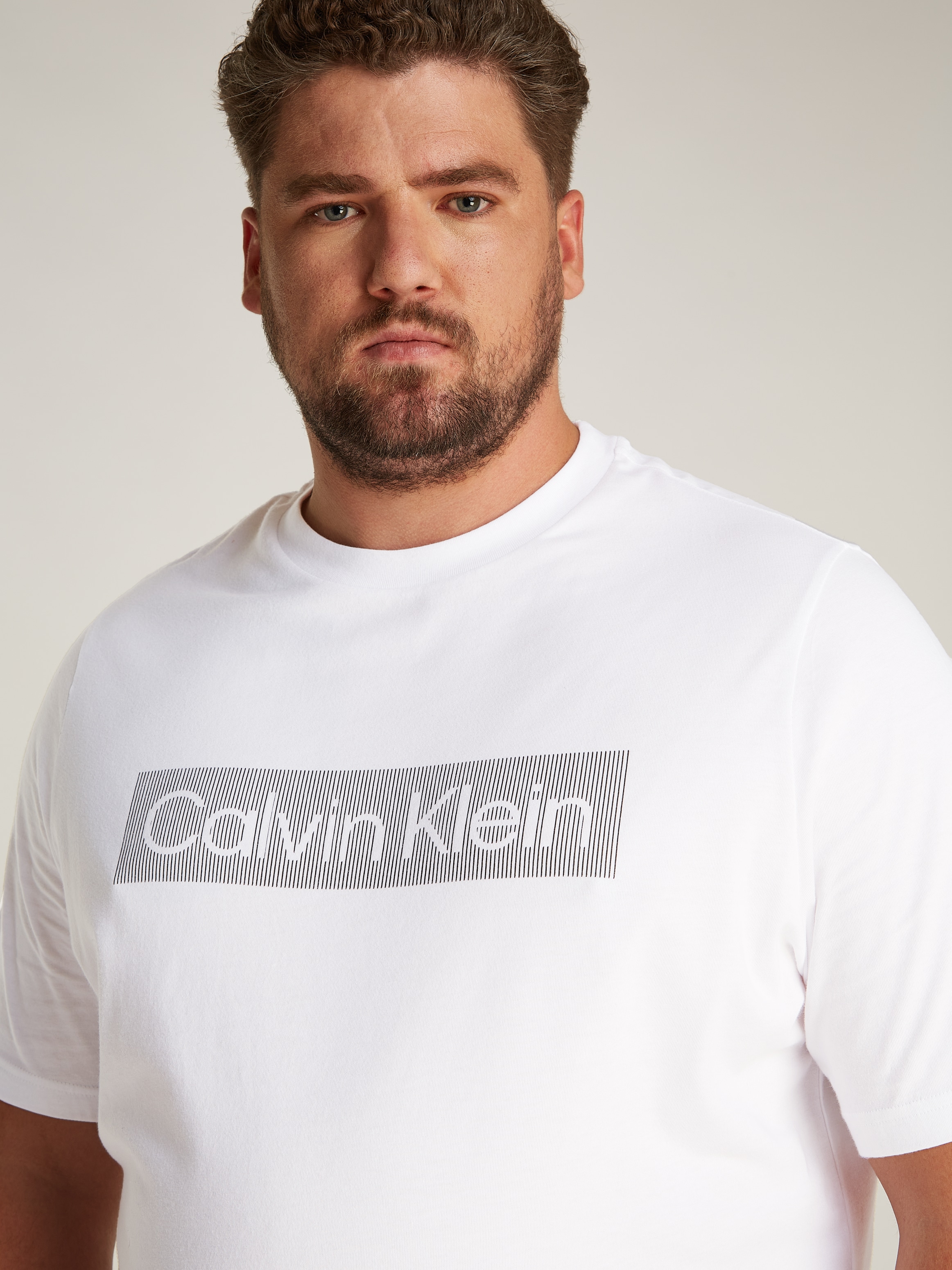 Calvin Klein Big&Tall T-Shirt BT_BOX STRIPED LOGO T-SHIRT in Großen Größen günstig online kaufen