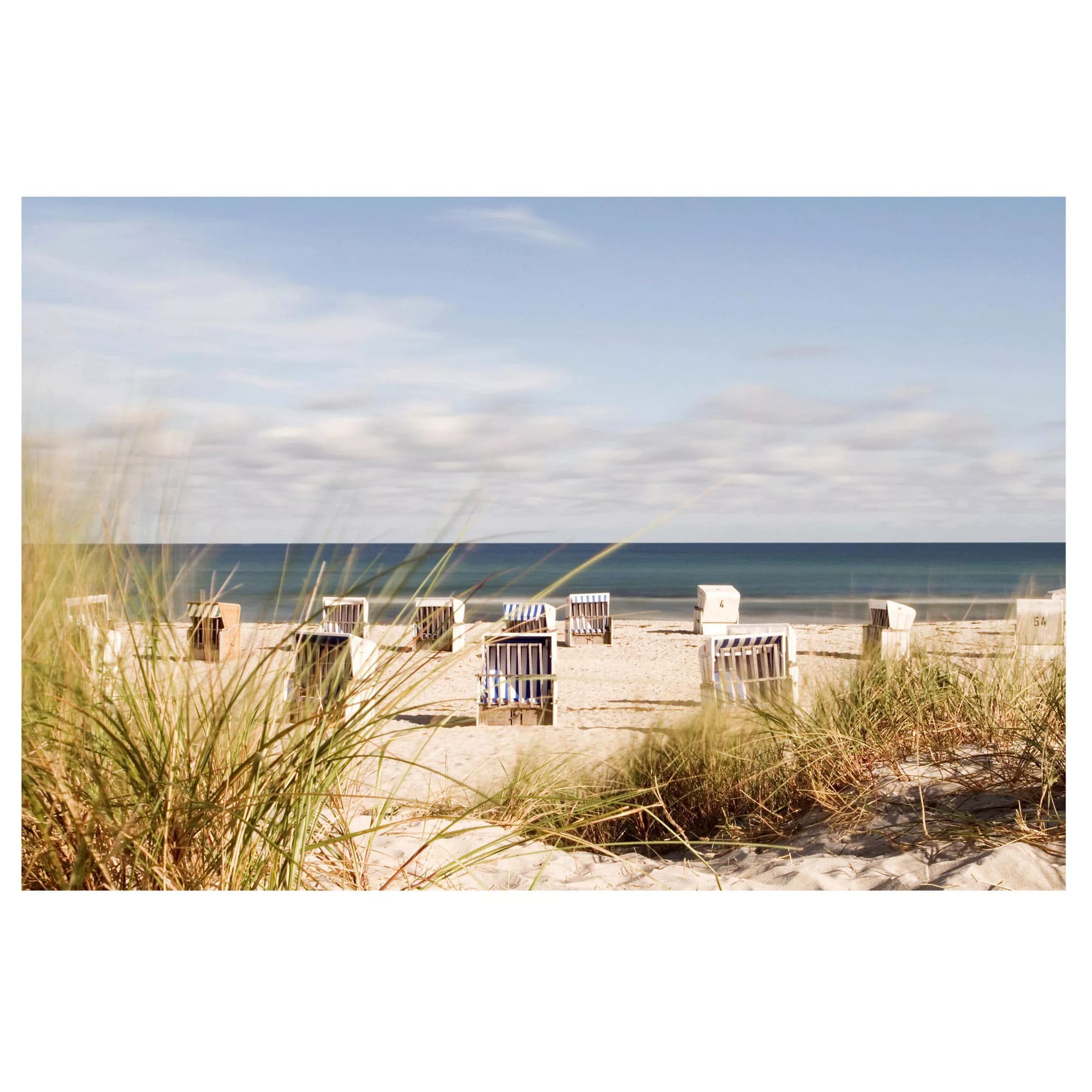 Fensterfolie Ostsee und Strandkörbe günstig online kaufen