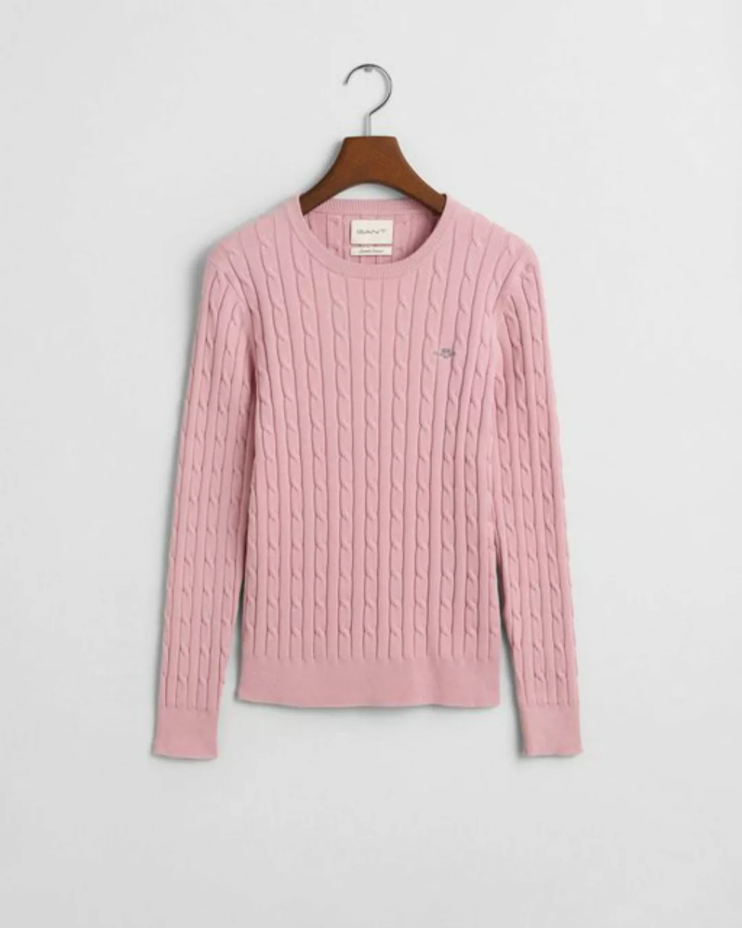 Gant Rundhalspullover STRETCH COTTON CABLE C-NECK günstig online kaufen