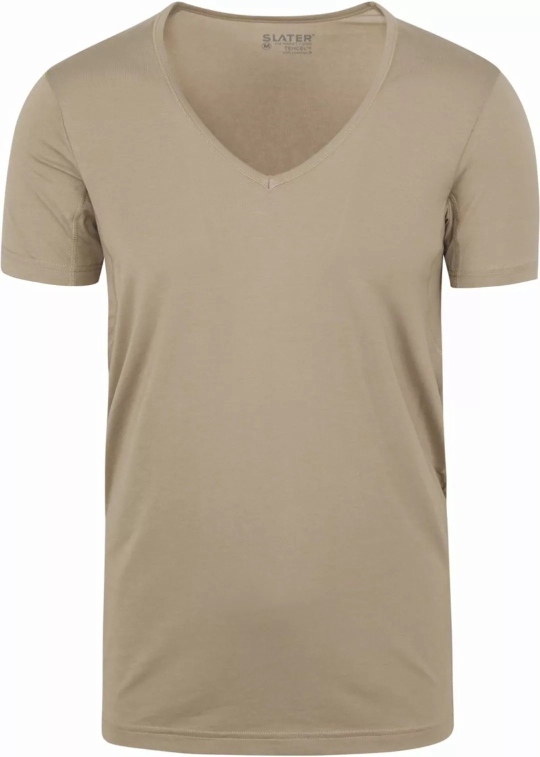 Slater 2er-Pack T-shirt V-Ausschnitt Khaki - Größe M günstig online kaufen