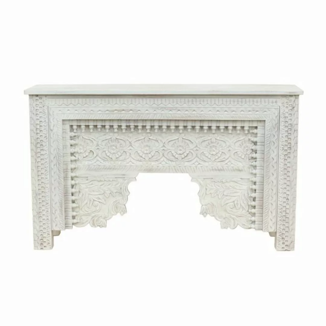 Oriental Galerie Unterschrank Weiß Whitewash Konsolentisch Kiron Sideboard günstig online kaufen