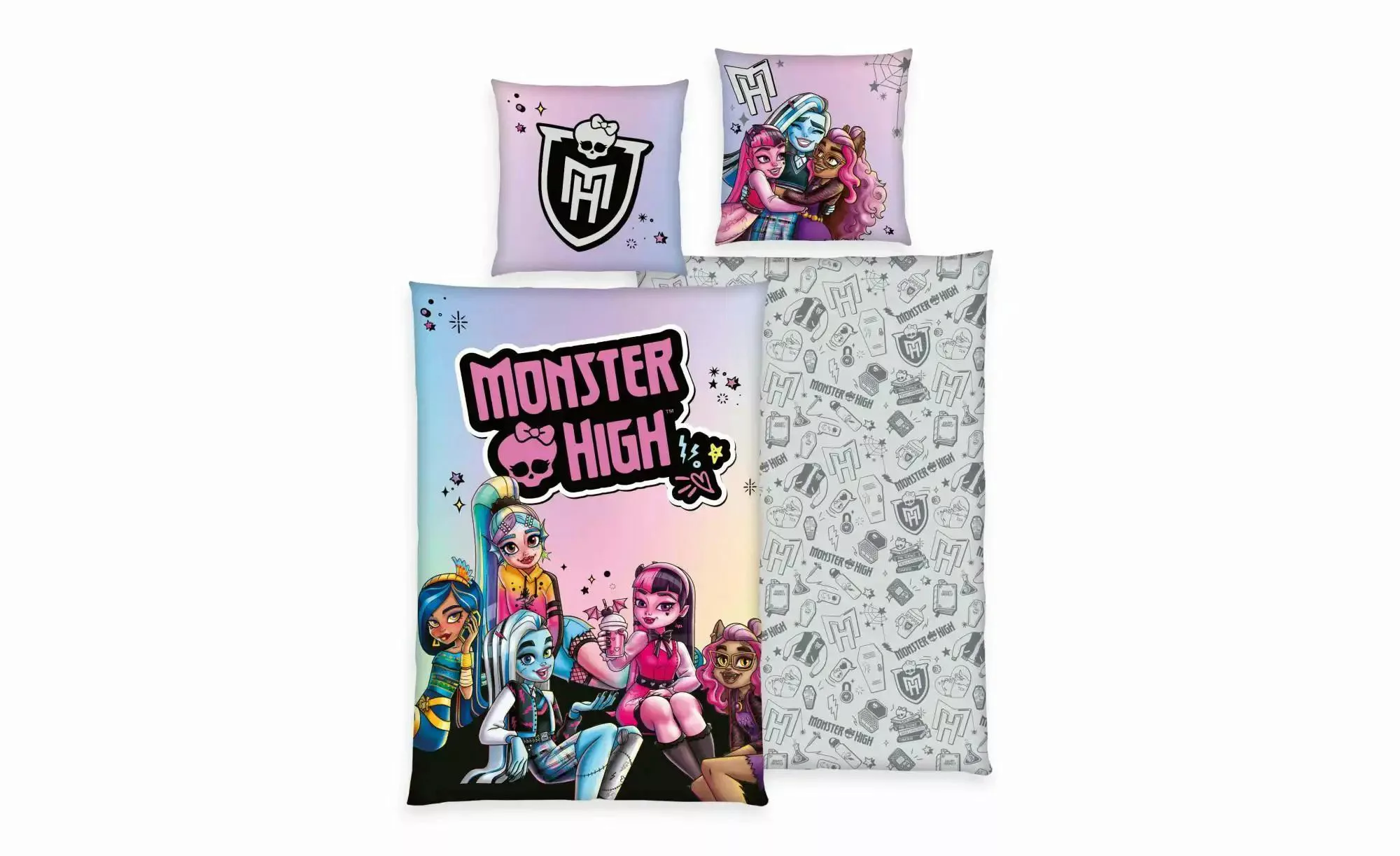 Baumwoll Wende Bettwäsche Monster High Renforce Multi Baumwolle B/L: ca. 13 günstig online kaufen