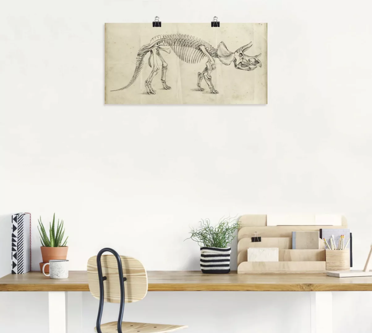 Artland Wandbild "Dinosauria Lehre II", Dinosaurier, (1 St.), als Alubild, günstig online kaufen