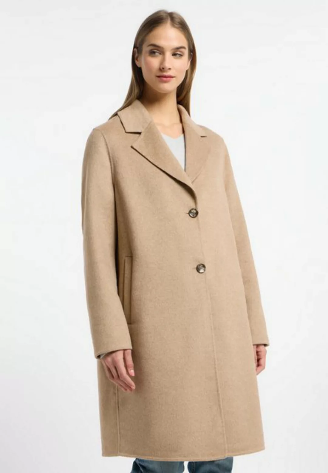 Frieda & Freddies Wollmantel Wool Coat / Ria mit Farb- und Materialkombinat günstig online kaufen