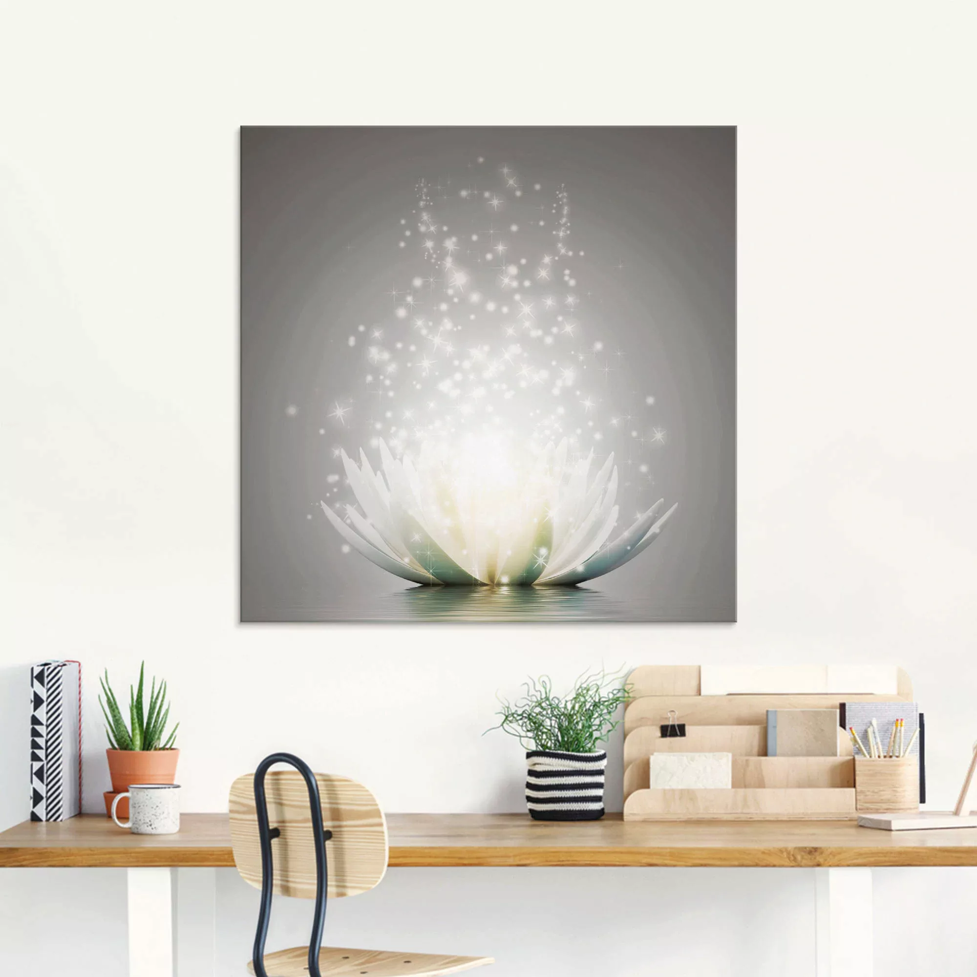 Artland Glasbild "Magie der Lotus-Blume", Blumen, (1 St.) günstig online kaufen