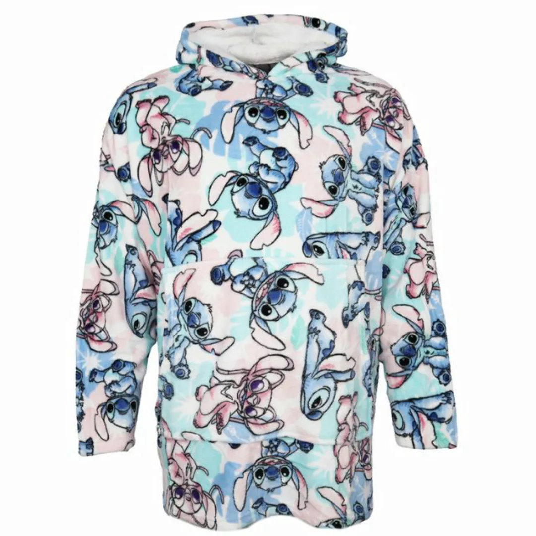 Disney Sweatponcho Disney Stitch Kuschelponcho Kuscheldecke mit Ärmeln Kapu günstig online kaufen