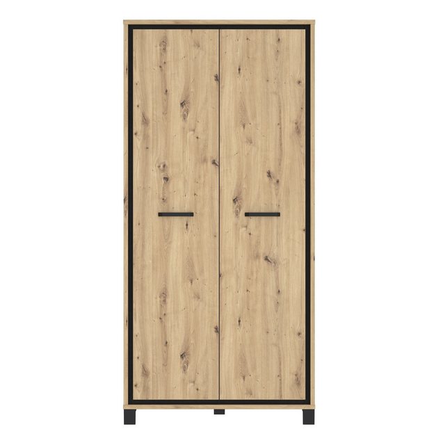 freiraum Kleiderschrank TRONDHEIM in Artisan Eiche / Schwarz Eiche - 99,1x2 günstig online kaufen