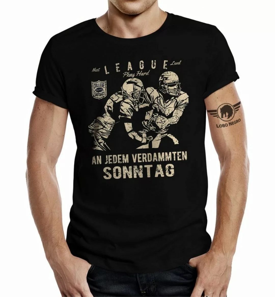 LOBO NEGRO® T-Shirt für American Football Fans: An jedem verdammten Sonntag günstig online kaufen