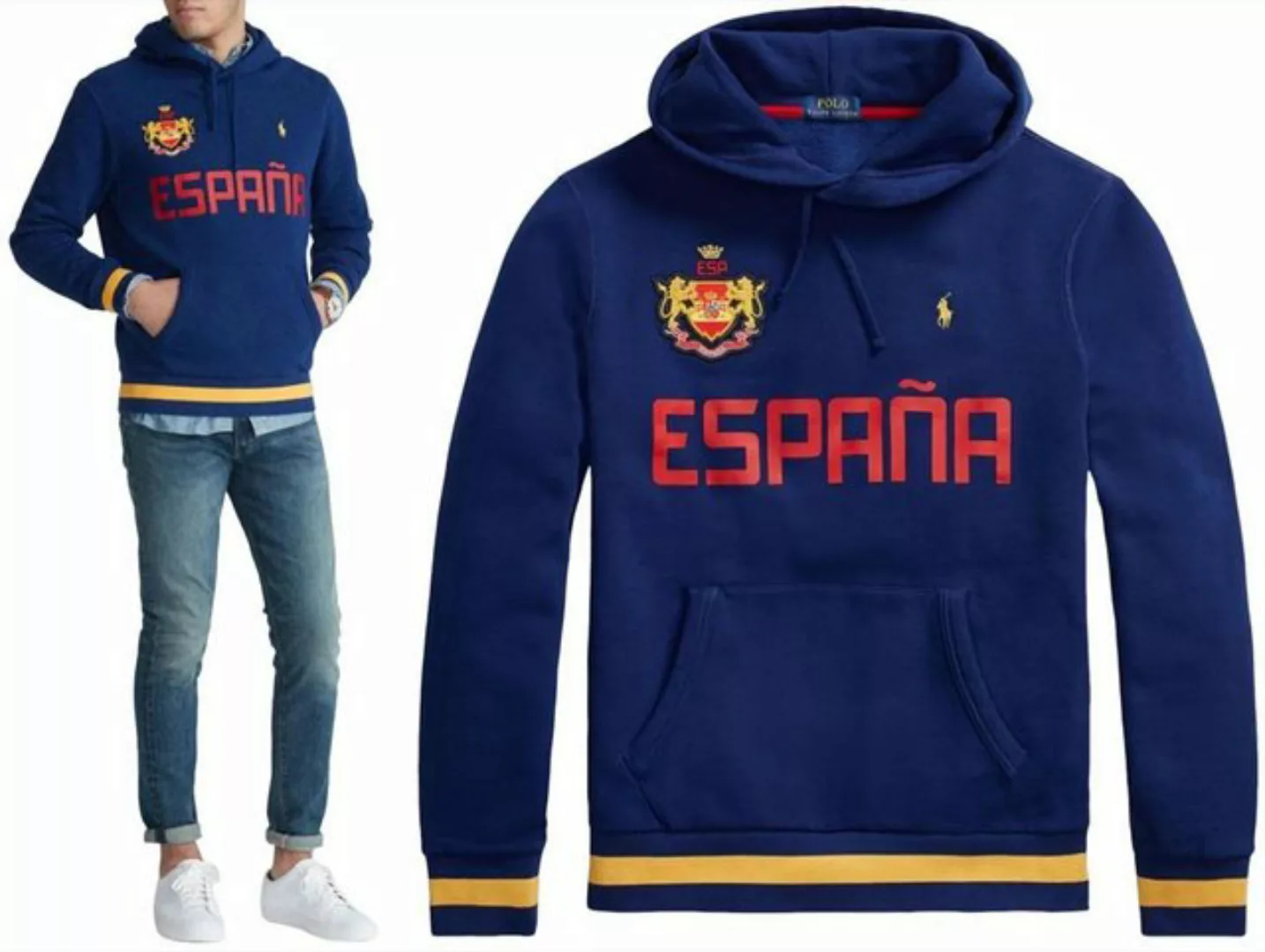 Ralph Lauren Sweatshirt POLO RALPH LAUREN FOOTBALL WORLD CUP SPAIN HOODIE S günstig online kaufen