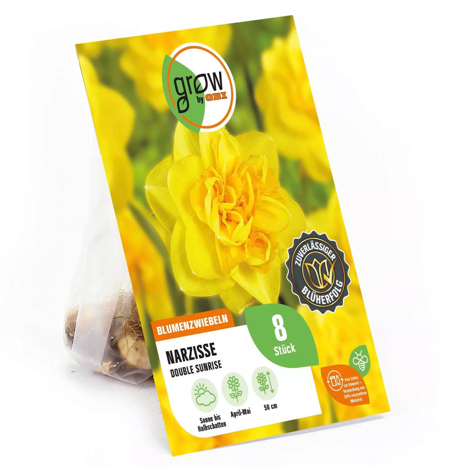 GROW by OBI Narzisse Double Sunrise Gelb 8 Stück Narcissus günstig online kaufen