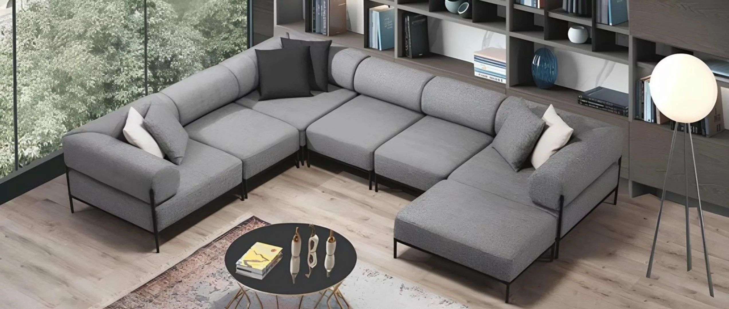 Xlmoebel Ecksofa Neues Wohnzimmermöbel: Eckcouch Polsterecke Sofa Ecksofa C günstig online kaufen