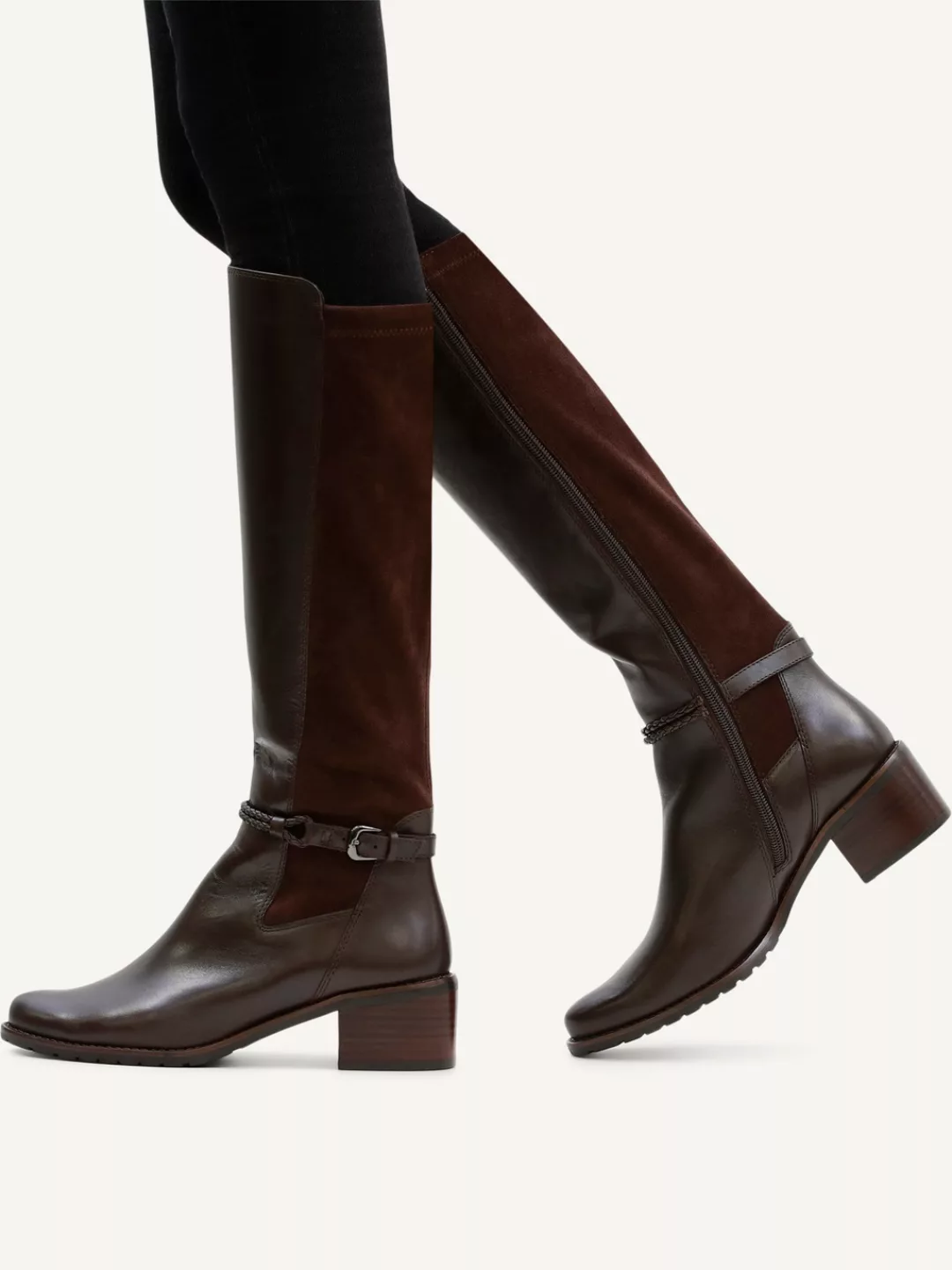 Caprice Stiefel, Blockabsatz, Langschaftstiefel, Businessstiefel mit Reißve günstig online kaufen