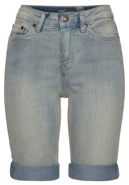 Arizona Jeansbermudas schmale Passform, krempelbarer Saum, Usedwaschung, ho günstig online kaufen