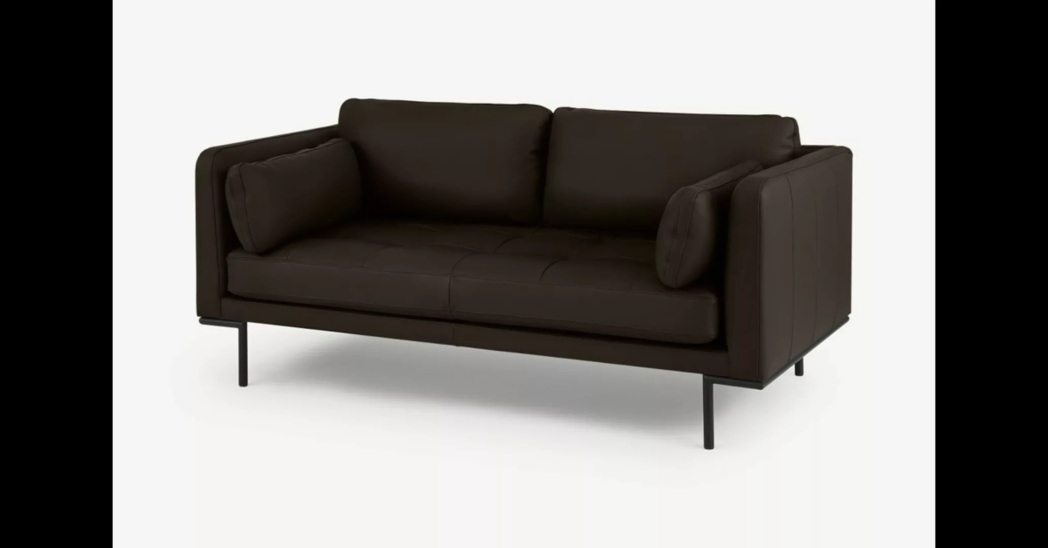 Harlow grosses 2-Sitzer Sofa, Leder in Dunkelbraun - MADE.com günstig online kaufen