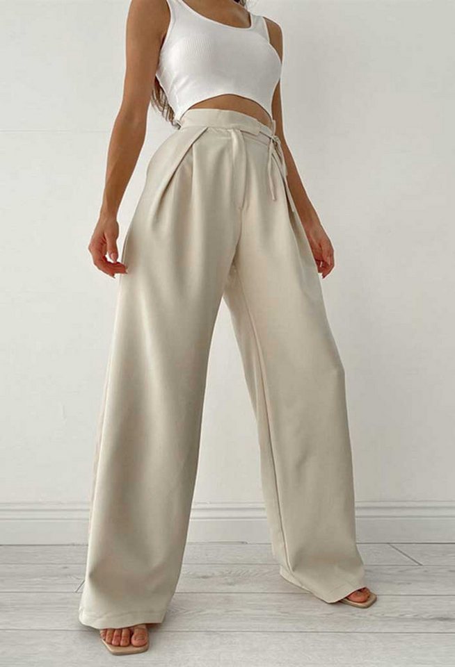 SEGUEN Loungepants High waisted loose straight leg wide leg trousers (Knitt günstig online kaufen