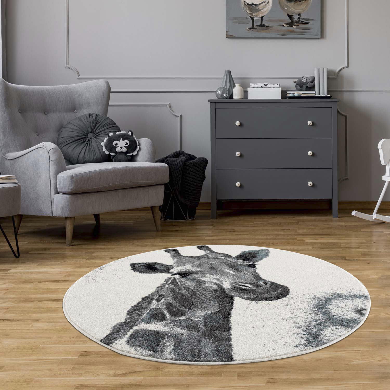 Carpet City Kinderteppich »Savanna 9370«, rund, 11 mm Höhe, Spielteppich, T günstig online kaufen