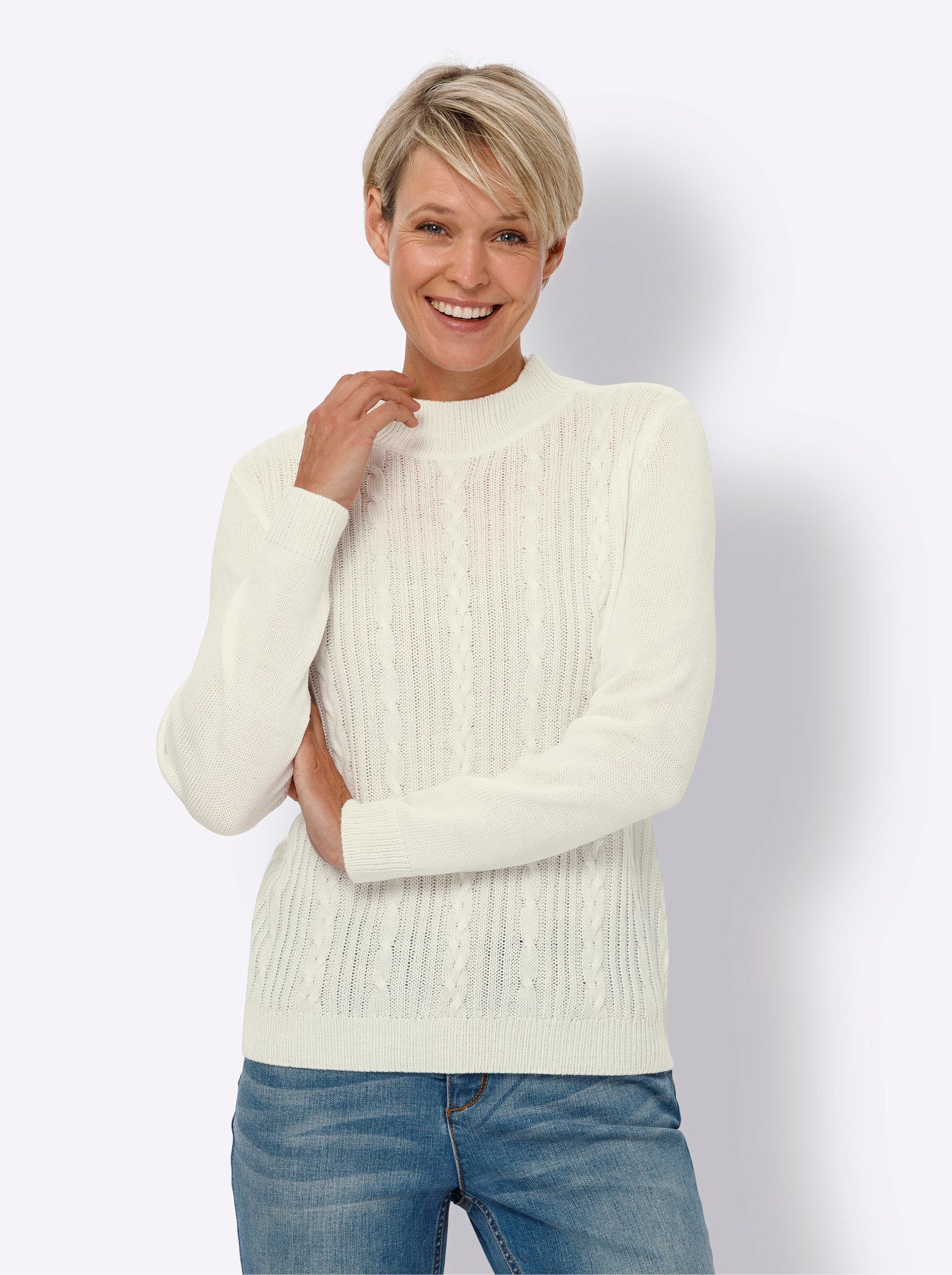 Sieh an! Strickpullover Langarm-Pullover günstig online kaufen